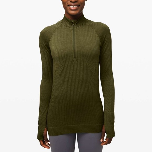 lululemon athletica Tops - Lululemon Rest Less 1/2 Zip Landscape H11496